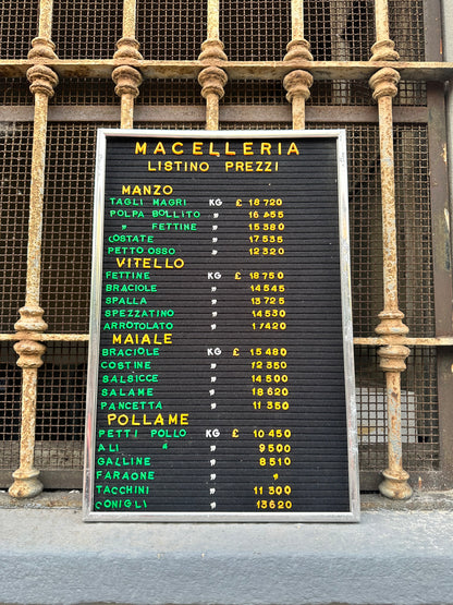 Listino prezzi - Macelleria