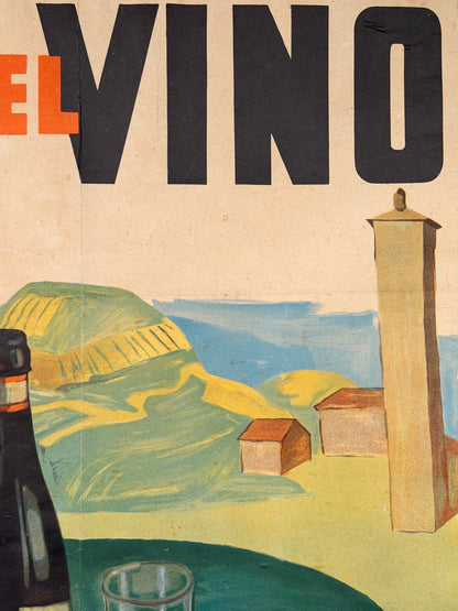 Manifesto pubblicitario originale - Fiera del Vino - Asti