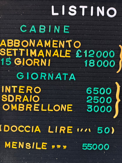 Listino prezzi - Cabine Bar