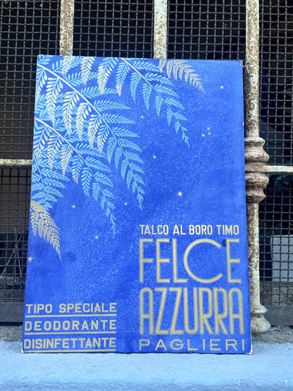 Cartonato pubblicitario - Felce azzurra