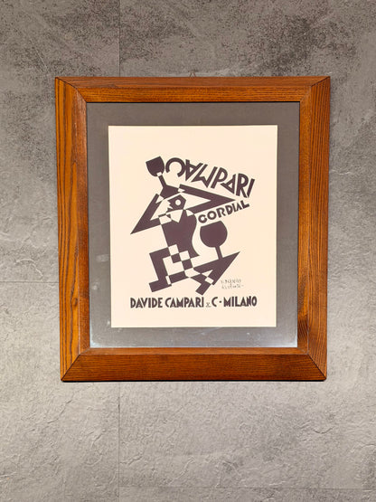 Manifesto originale in cornice - Campari Cordial - Fortunato Depero