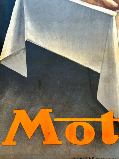 Manifesto pubblicitario originale - Colomba Motta Milano
