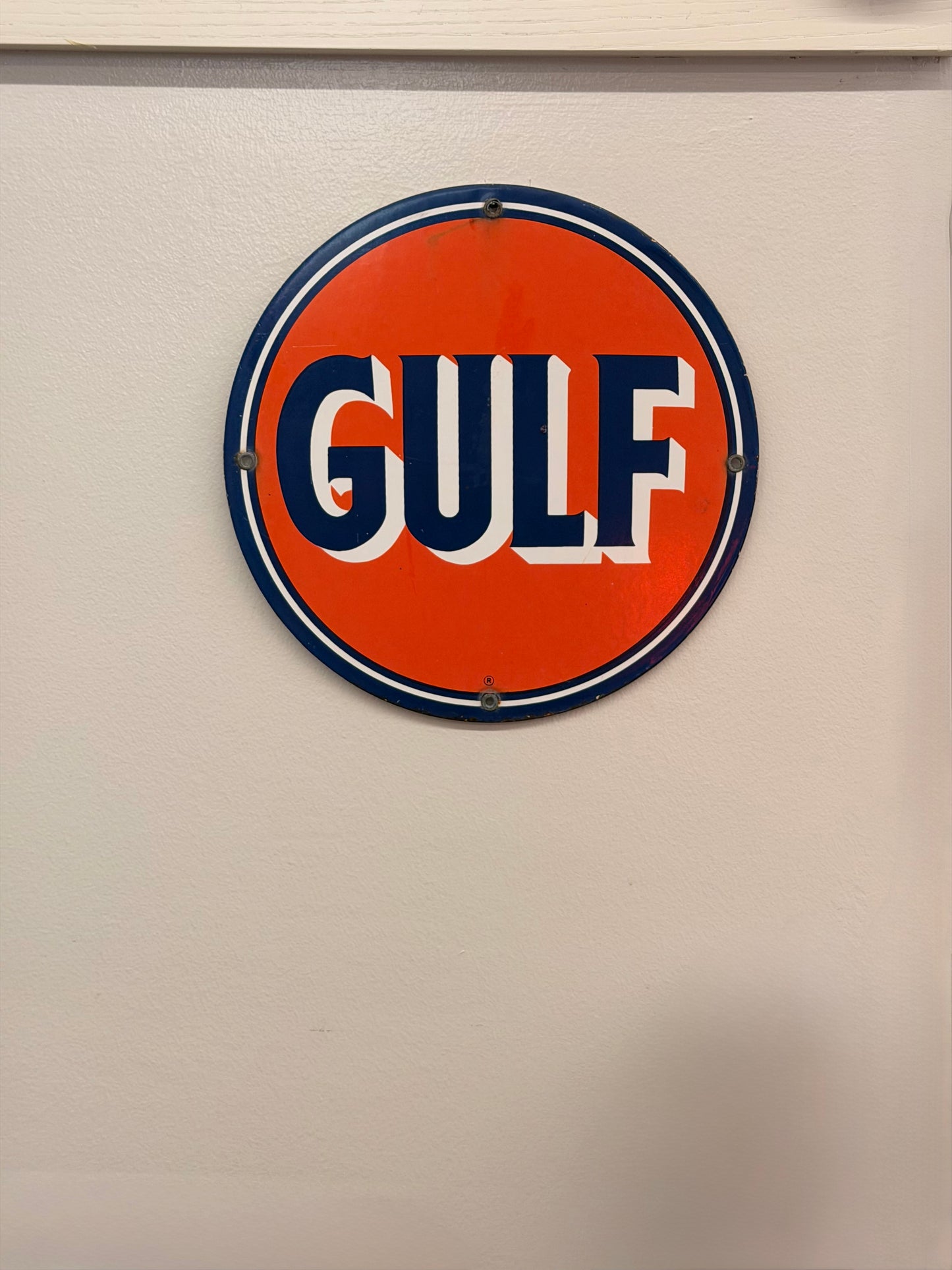 Insegna smaltata originale - Gulf