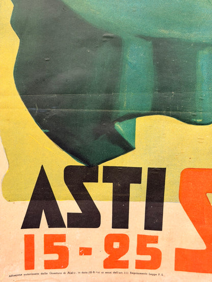 Manifesto pubblicitario originale - Fiera del Vino - Asti