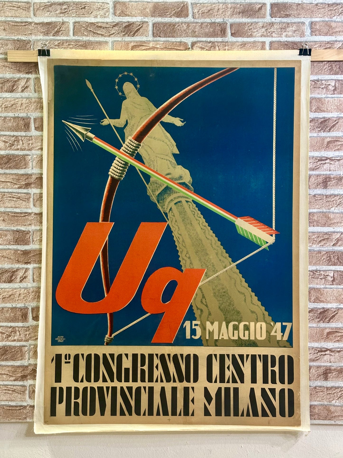 UQ - Primo congresso centro provinciale Milano 1947 - Uomo Qualunque - politica