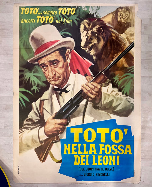 Manifesto di cinema - Toto’ nella fossa dei leoni