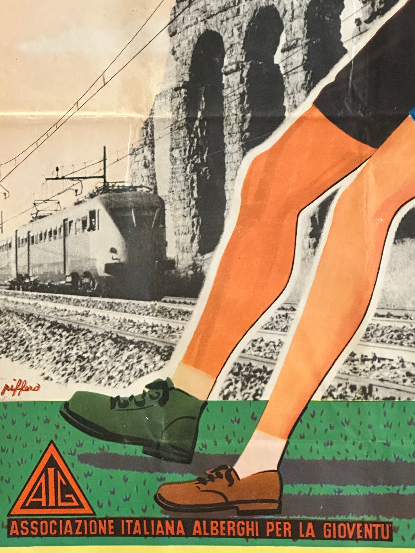 Manifesto pubblicitario originale - Ferrovie dello Stato