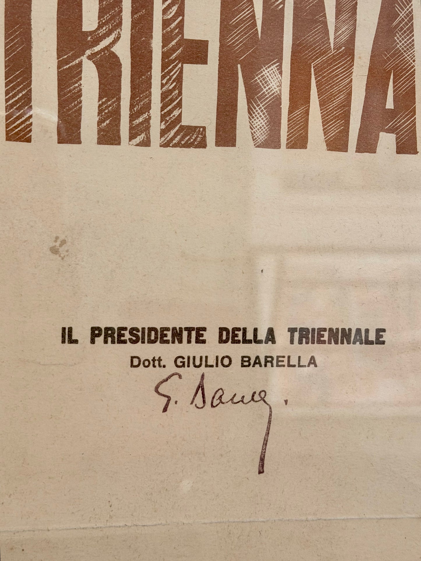 Manifesto diploma pubblicitario originale - VI Triennale di Milano