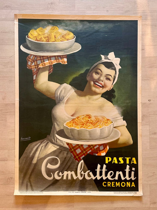 Manifesto pubblicitario originale - Pasta combattenti