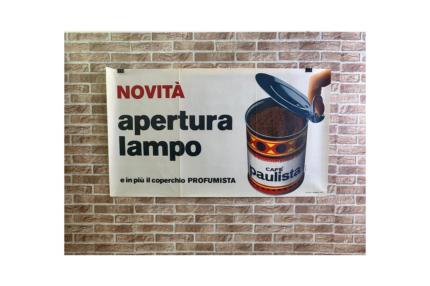 Manifesto pubblicitario originale - Caffe Paulista