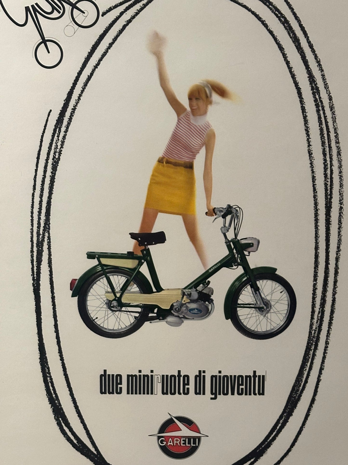 Manifesto pubblicitario originale - Biciclette Garelli