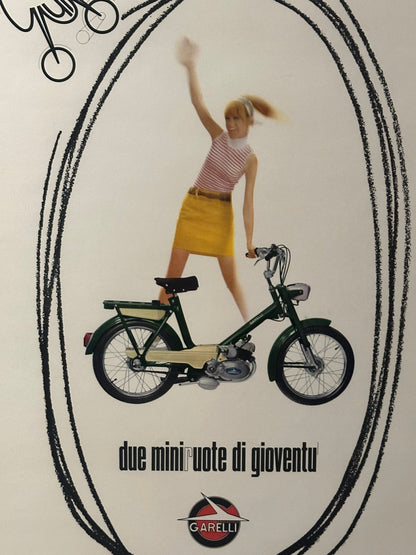 Manifesto pubblicitario originale - Biciclette Garelli