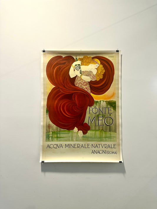 Manifesto pubblicitario originale - Acqua Fonte Meo