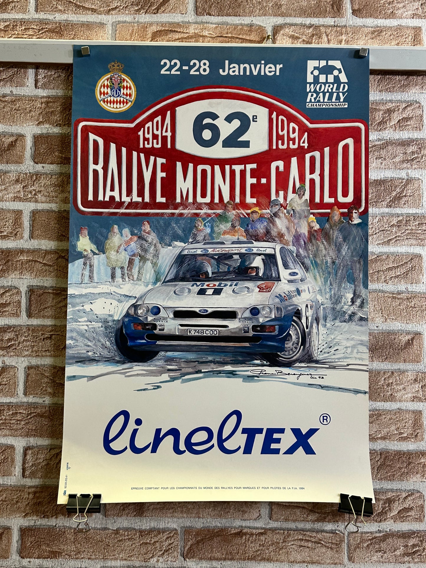 Manifesto pubblicitario originale - Rallye Monte Carlo