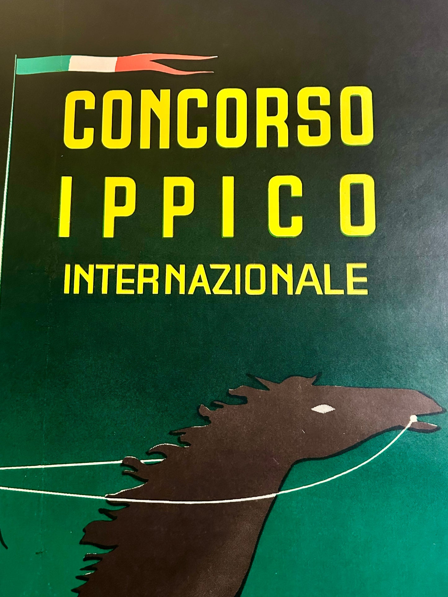 Manifesto pubblicitario originale - Corso Ippico Internazionale Palermo 1959