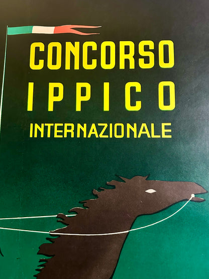 Manifesto pubblicitario originale - Corso Ippico Internazionale Palermo 1959
