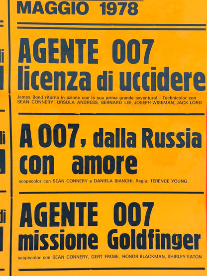 Locandina di cinema - Ciclo dei Favolosi 007