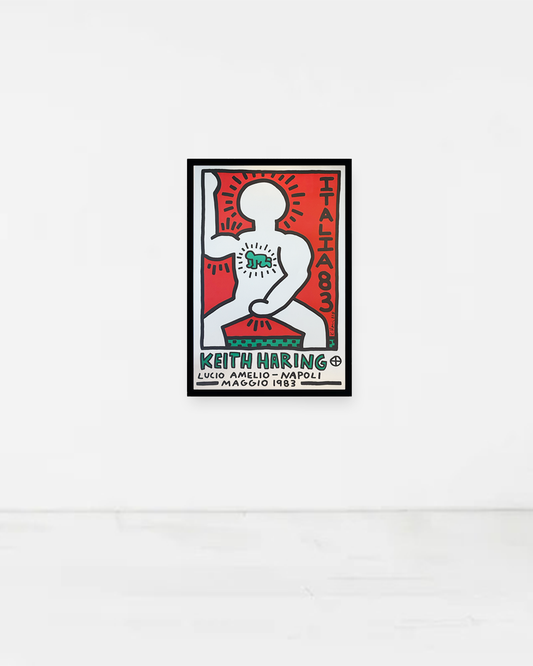 Manifesto pubblicitario decorativo - Italia 83 - Keith Haring  (after)