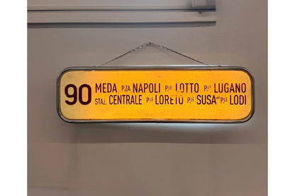 Insegna luminosa originale bus ATM Milano anni 70