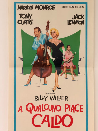 Locandina di cinema - A qualcuno piace il caldo - Marilyn Monroe