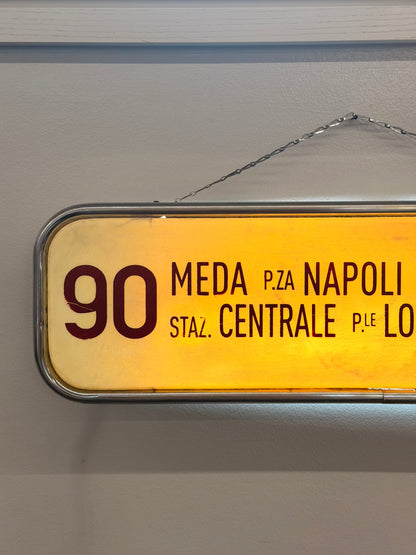 Insegna luminosa originale bus ATM Milano anni 70