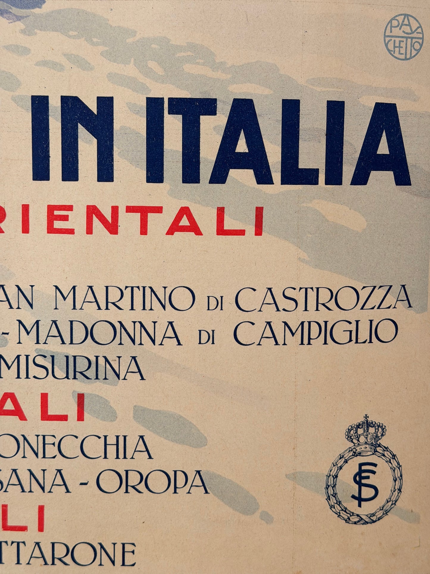Manifesto pubblicitario originale - Sports Invernali in Italia