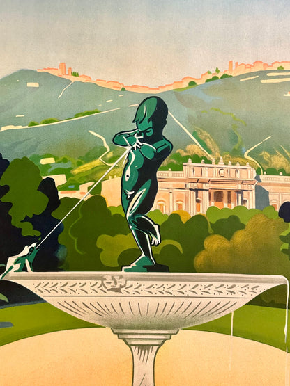 Manifesto pubblicitario originale - Montecatini - ENIT