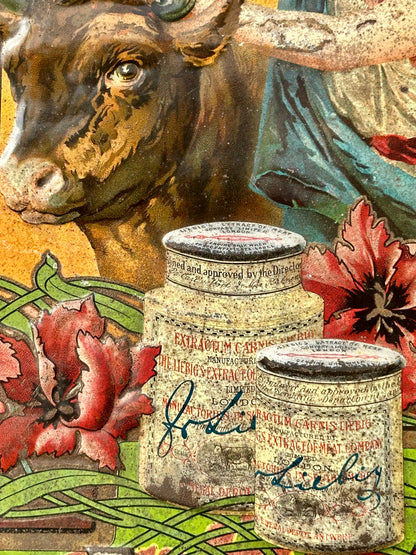 Insegna litografata originale Brodo Liebig