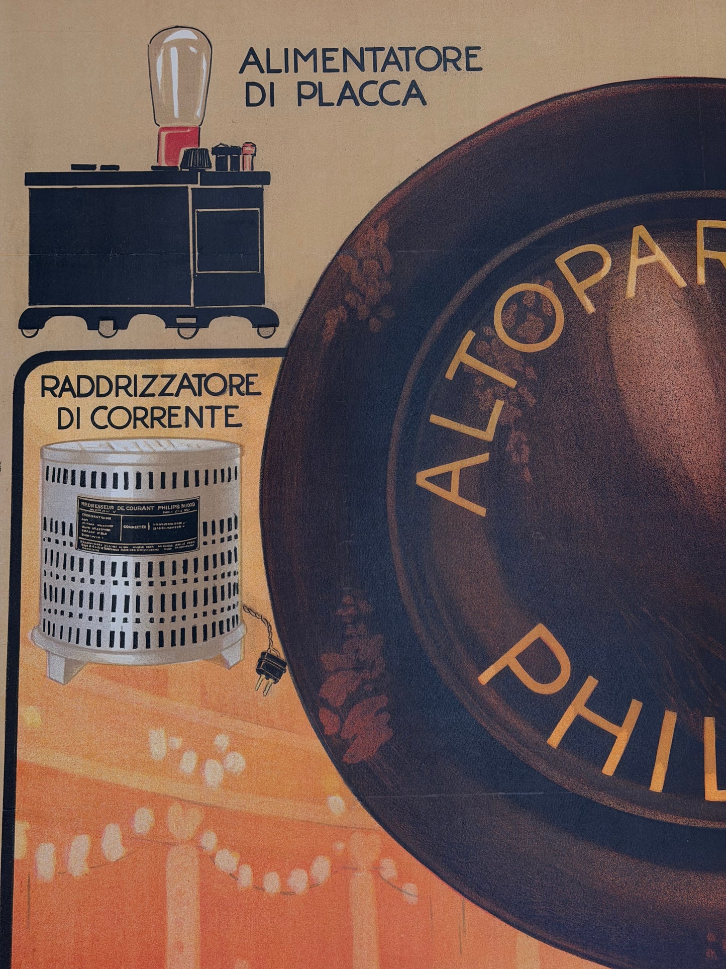 Manifesto pubblicitario originale - Philips Radio