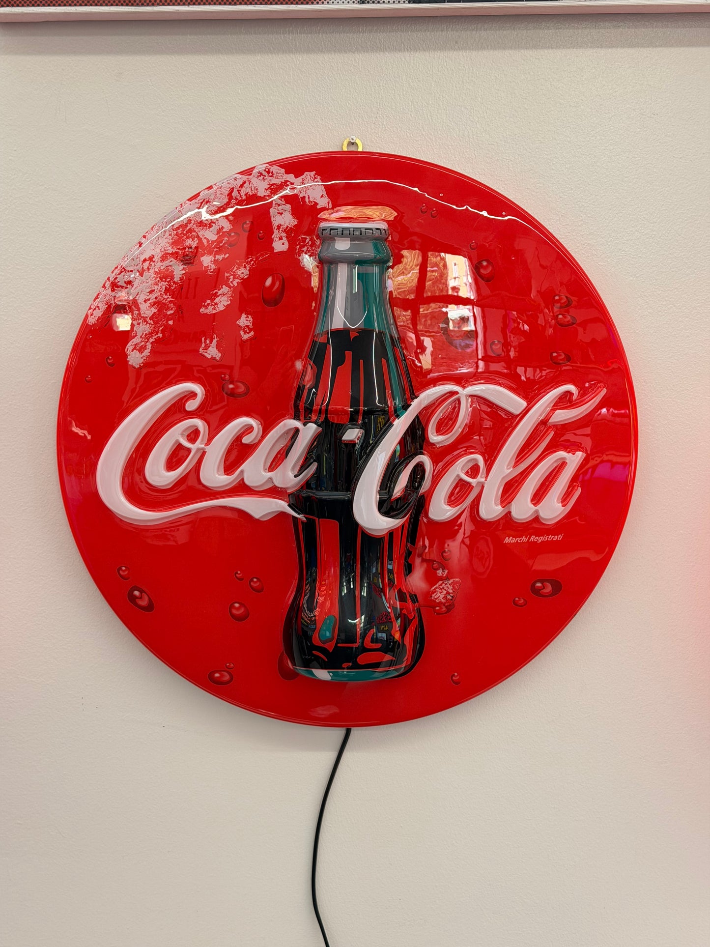 Bottone luminoso Coca cola