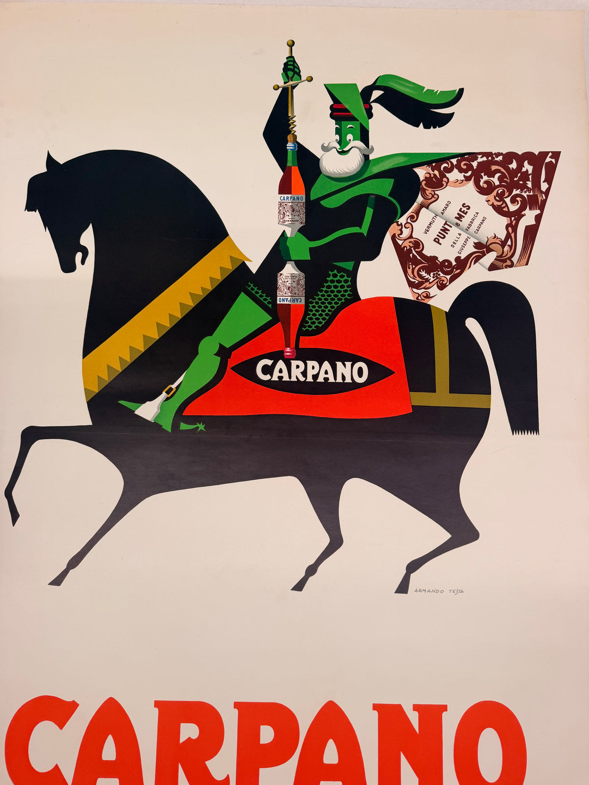 Manifesto pubblicitario originale - Carpano il vermuth Re