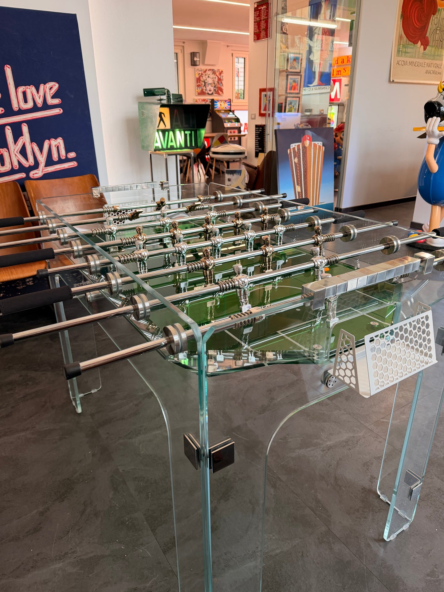 Calcio balilla in vetro