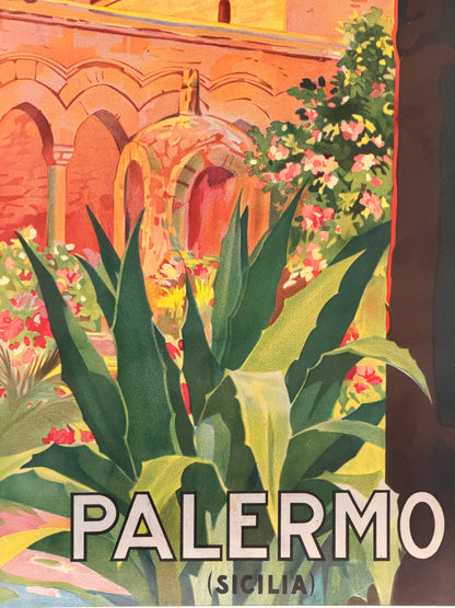 Manifesto pubblicitario originale - Palermo ENIT