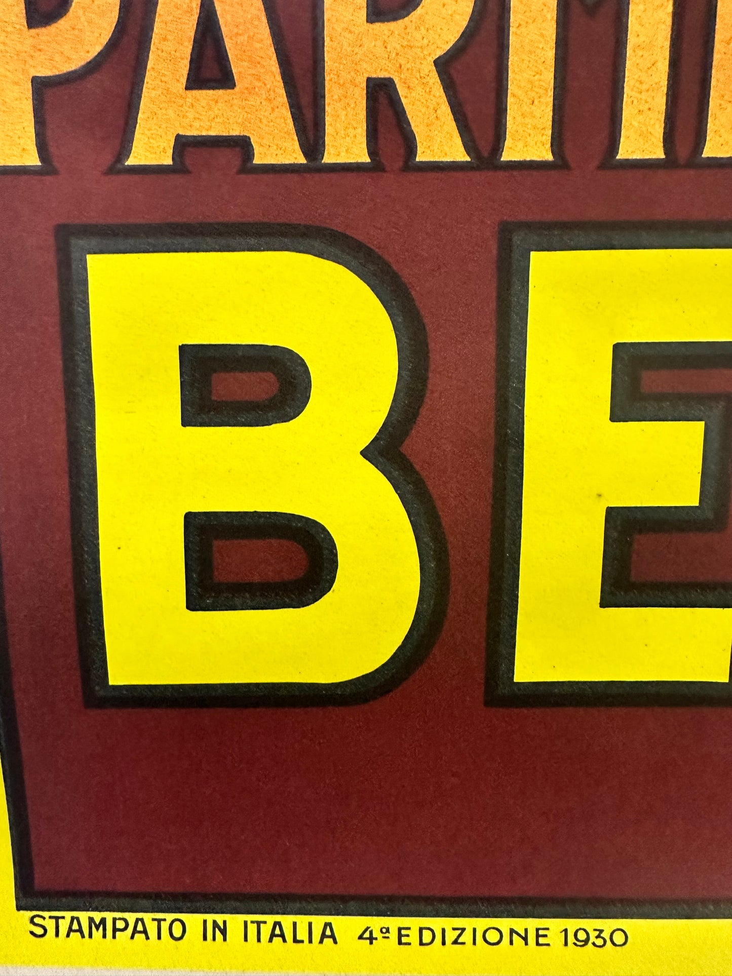 Manifesto pubblicitario originale -  Parmigiano Bertozzi