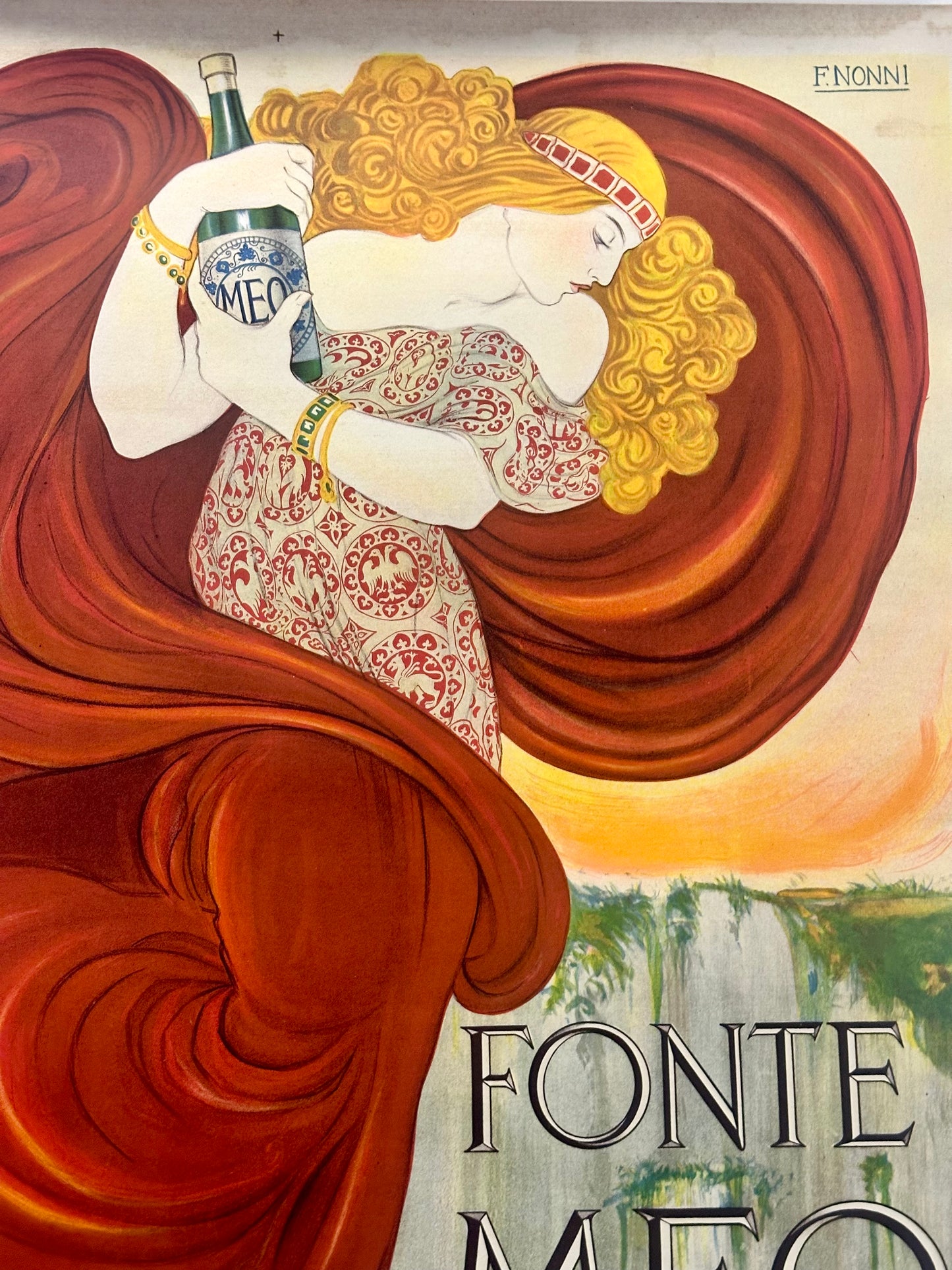 Manifesto pubblicitario originale - Acqua Fonte Meo