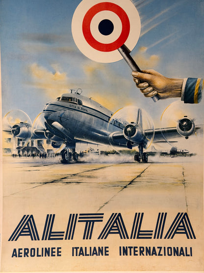 Manfiesto pubblicitario originale - Alitalia