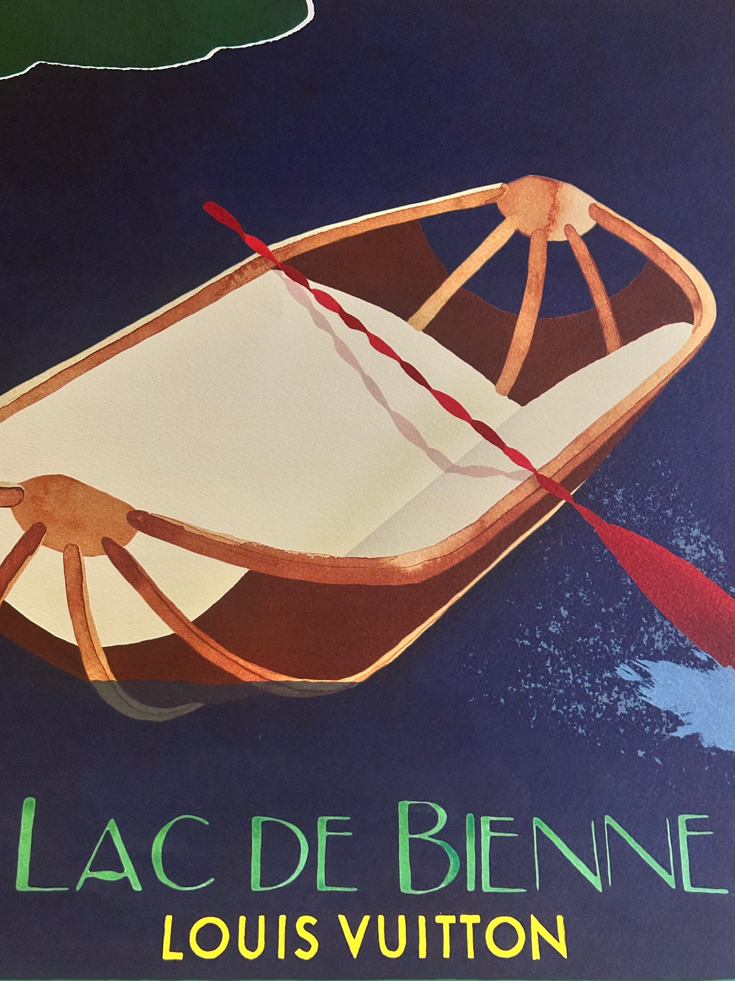 Manifesto originale pubblicitario - Louis Vuitton Lac De Bienne Swing Boat
