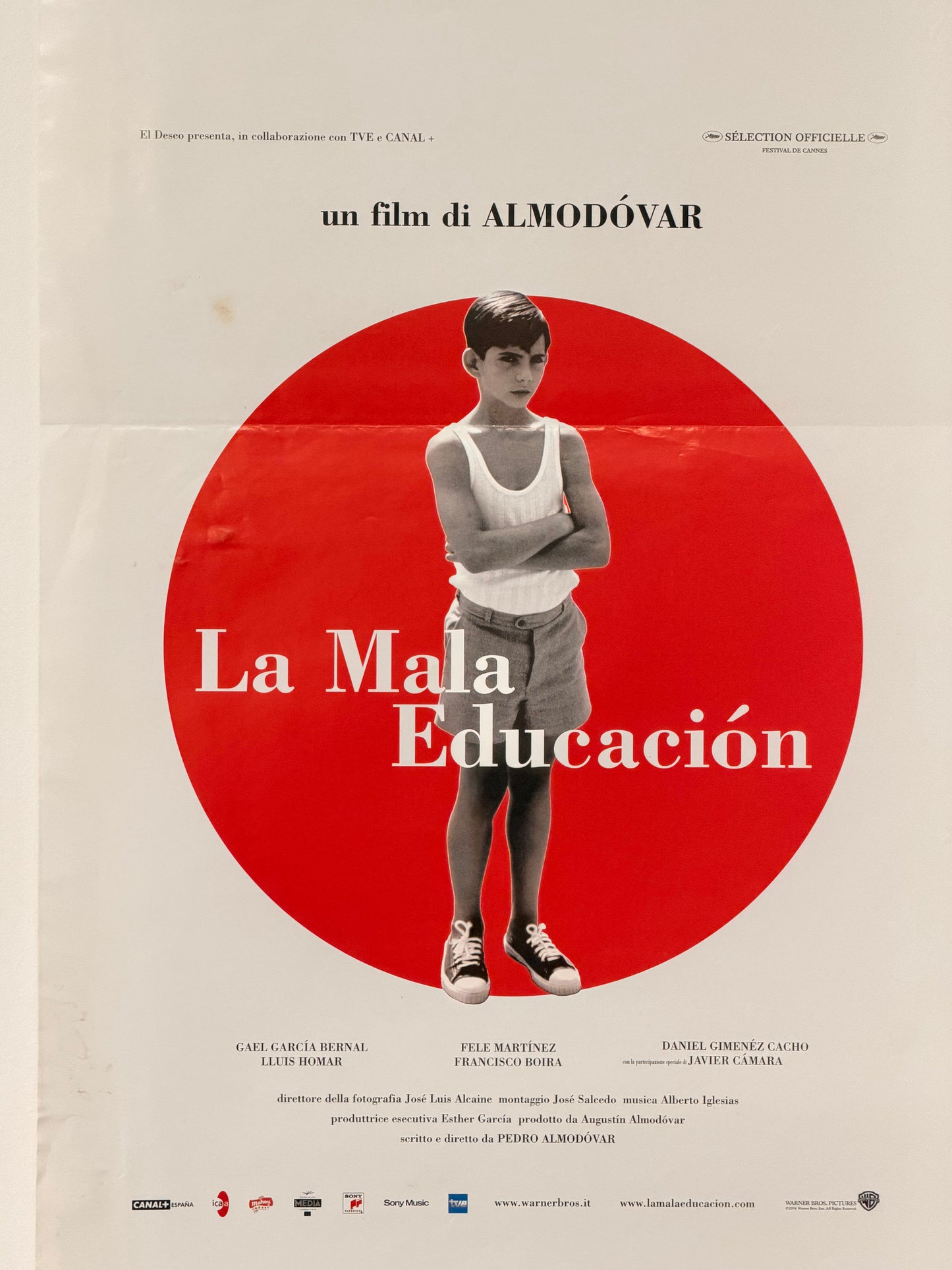 Locandina di cinema - La mala educación - Almodovar