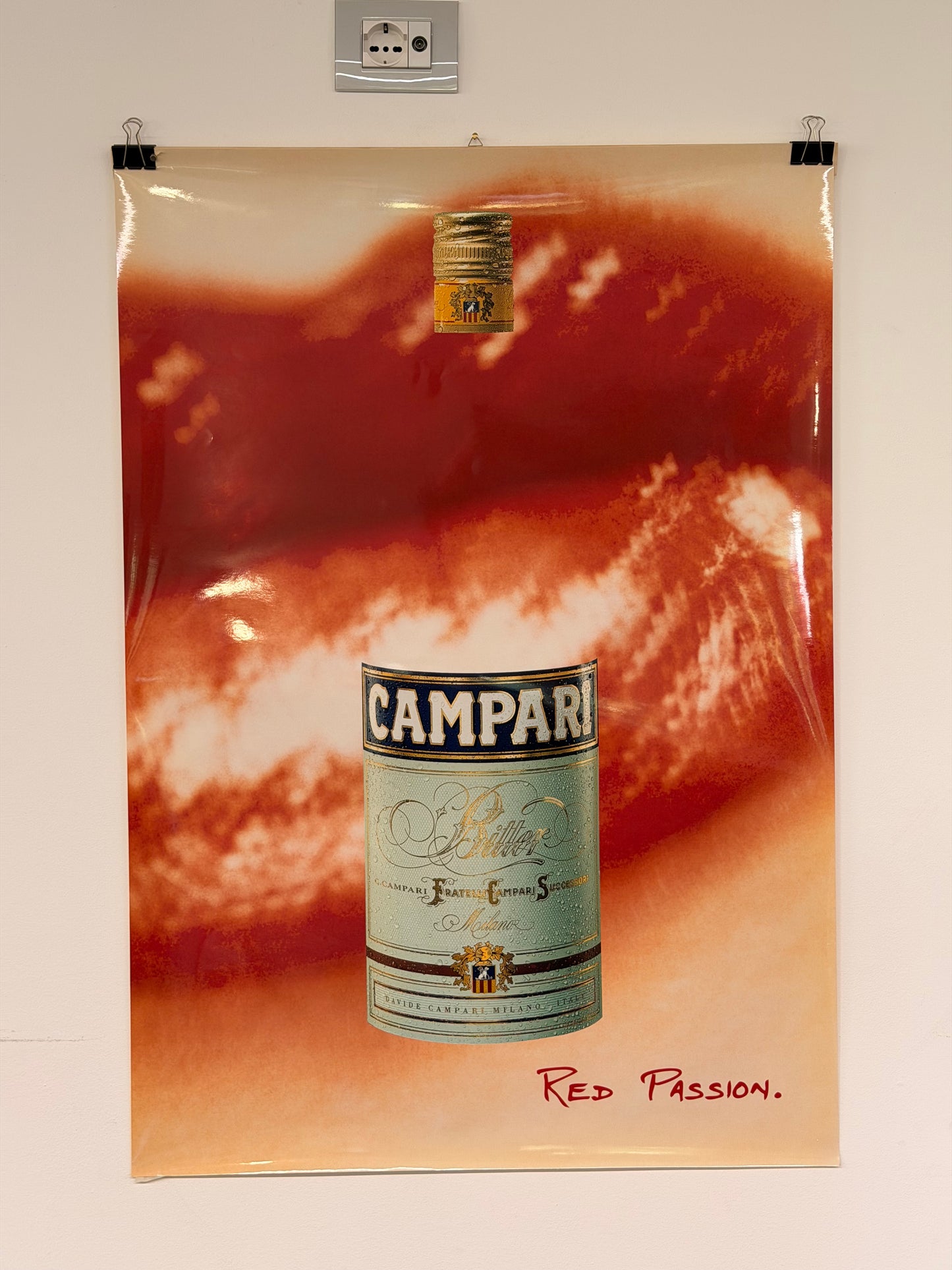 Manifesto pubblicitario originale - Campari Red Passion