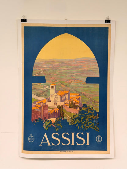 Manifesto pubblicitario originale - Assisi ENIT