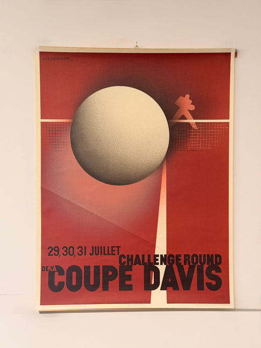 Manifesto pubblicitario originale - Coupe Davis