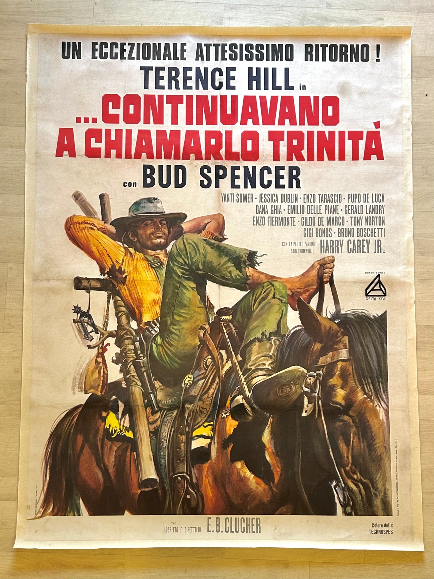 Manifesto originale di cinema - "Continuavano a chiamarlo Trinità"