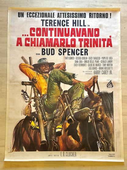 Manifesto originale di cinema - "Continuavano a chiamarlo Trinità"