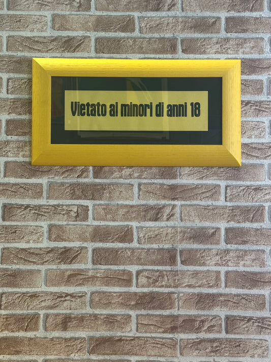 Insegna originale di cinema - Vietato ai minori di anni 18