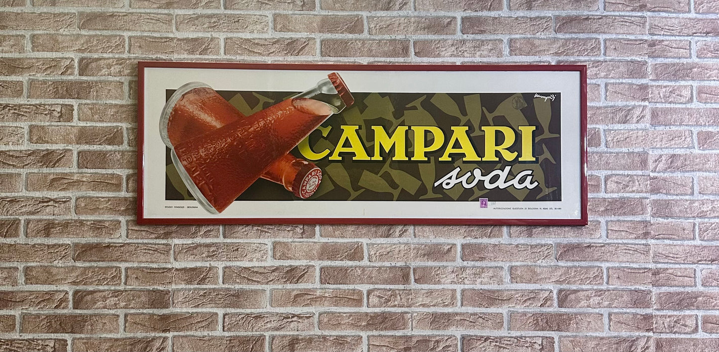 Manifesto originale pubblicitario - Campari Soda