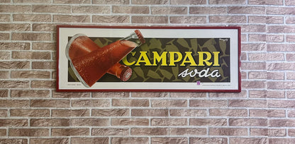 Manifesto originale pubblicitario - Campari Soda