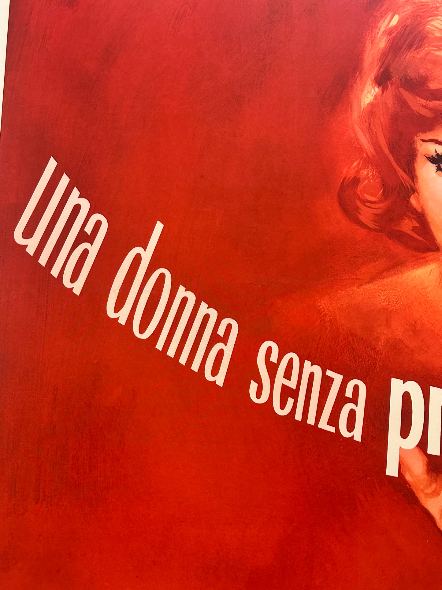 Manifesto pubblicitario originale - una donna senza profumo non sa di niente