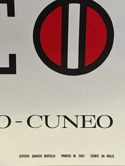 Manifesto pubblicitario originale - Sport invernali nelle valli di Cuneo