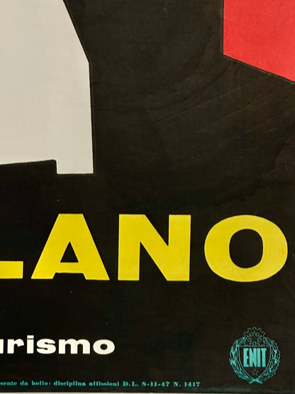 Manifesto pubblicitario originale - Milano ENIT