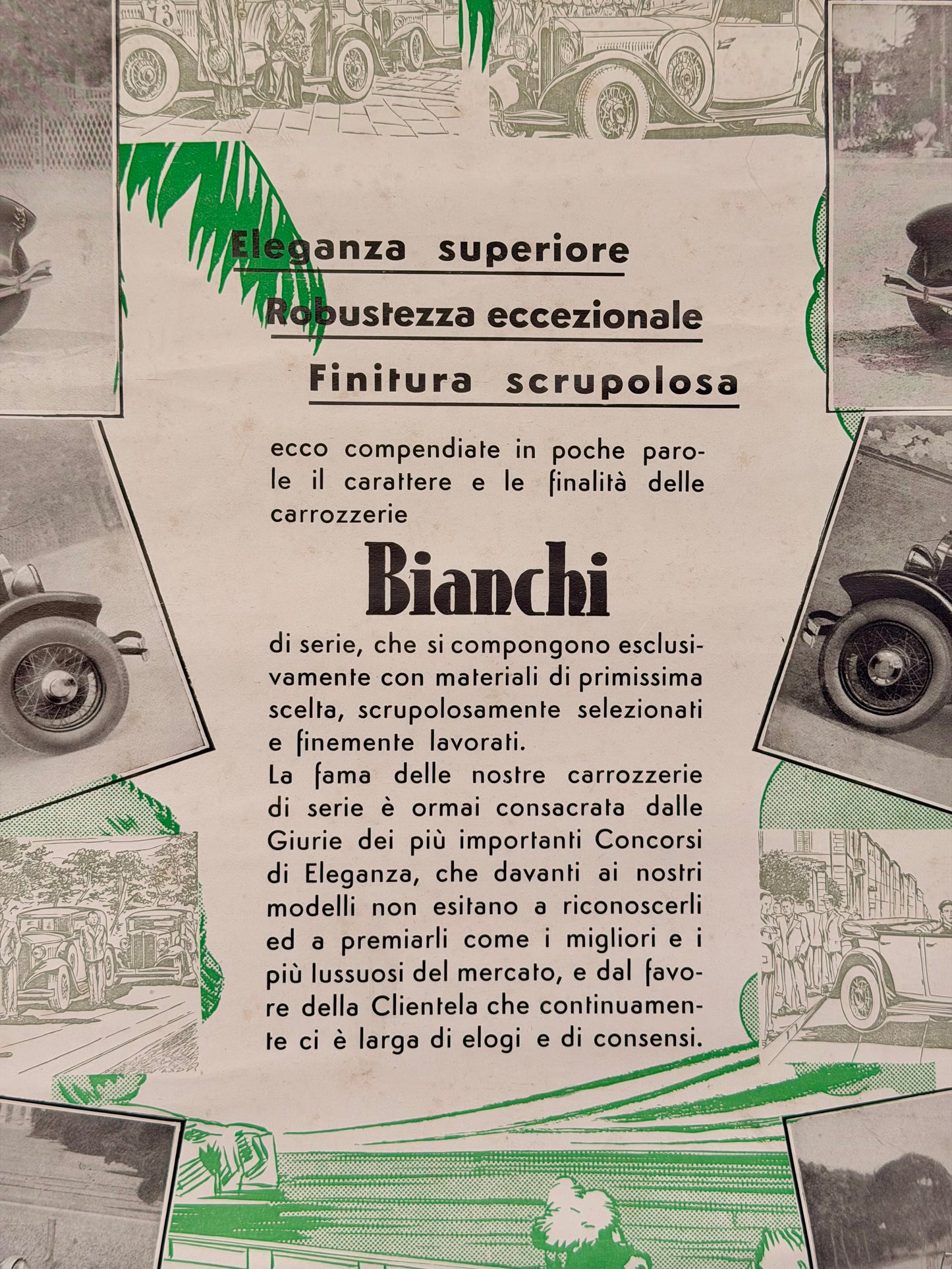 Manifesto pubblicitario originale - Bianchi - Milano